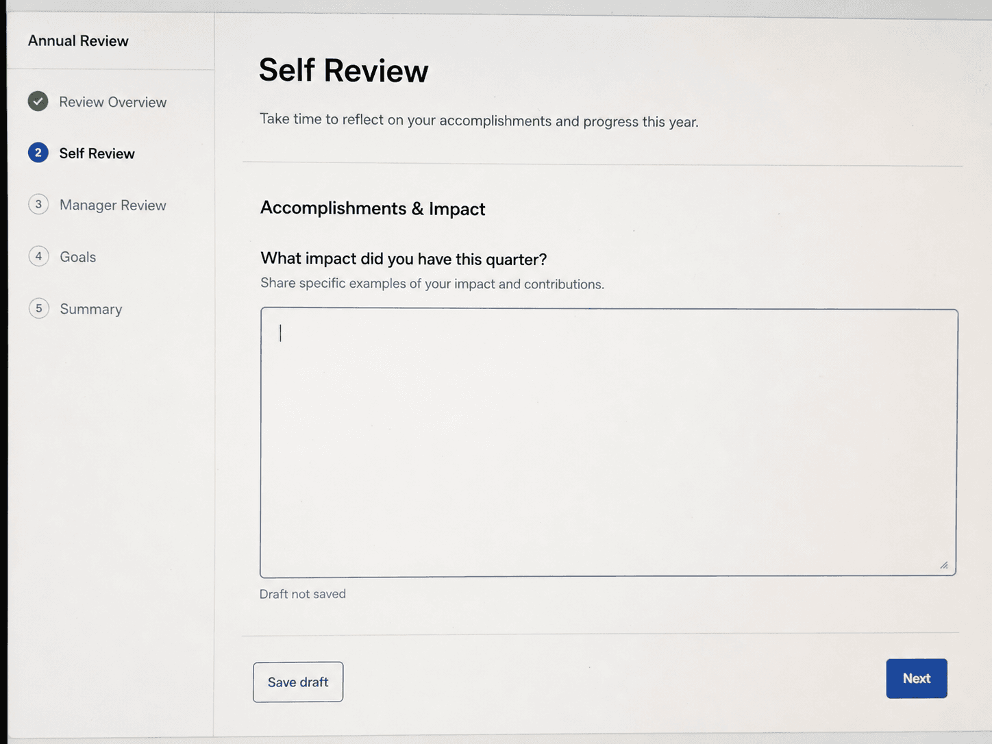 Review season workplace screenshot